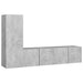 Set de dulapuri TV, 3 piese, gri beton, lemn prelucrat - WALTI WALTI