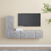 Set de dulapuri TV, 3 piese, gri beton, lemn prelucrat - WALTI WALTI