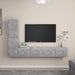 Set de dulapuri TV, 4 piese, gri beton, lemn prelucrat - WALTI WALTI