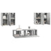 Set de dulapuri TV, 6 piese, gri beton, lemn prelucrat - WALTI WALTI