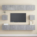 Set de dulapuri TV, 6 piese, gri beton, lemn prelucrat - WALTI WALTI