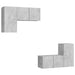 Set de dulapuri TV, 4 piese, gri beton, lemn prelucrat - WALTI WALTI