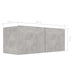 Set de dulapuri TV, 8 piese, gri beton, lemn prelucrat - WALTI WALTI