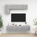 Set de dulapuri TV, 5 piese, gri beton, lemn prelucrat - WALTI WALTI