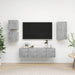 Set de dulapuri TV, 5 piese, gri beton, lemn prelucrat - WALTI WALTI