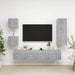 Set de dulapuri TV, 5 piese, gri beton, lemn prelucrat - WALTI WALTI
