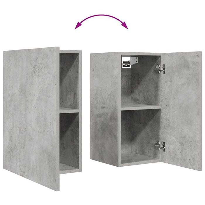 Set de dulapuri TV, 6 piese, gri beton, lemn prelucrat - WALTI WALTI