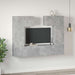 Set de dulapuri TV, 6 piese, gri beton, lemn prelucrat - WALTI WALTI