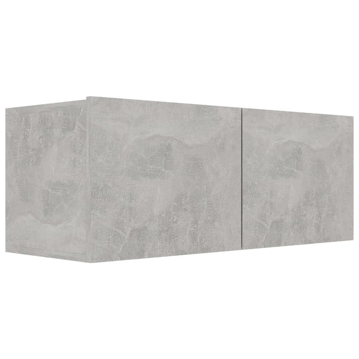 Set de dulapuri TV, 2 piese, gri beton, lemn prelucrat - WALTI WALTI