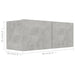 Set de dulapuri TV, 2 piese, gri beton, lemn prelucrat - WALTI WALTI