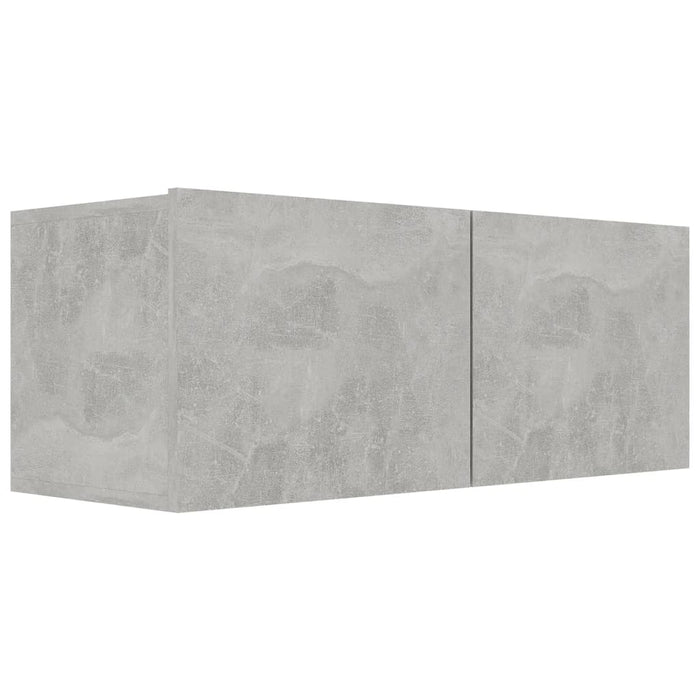 Set de dulapuri TV, 4 piese, gri beton, lemn prelucrat WALTI