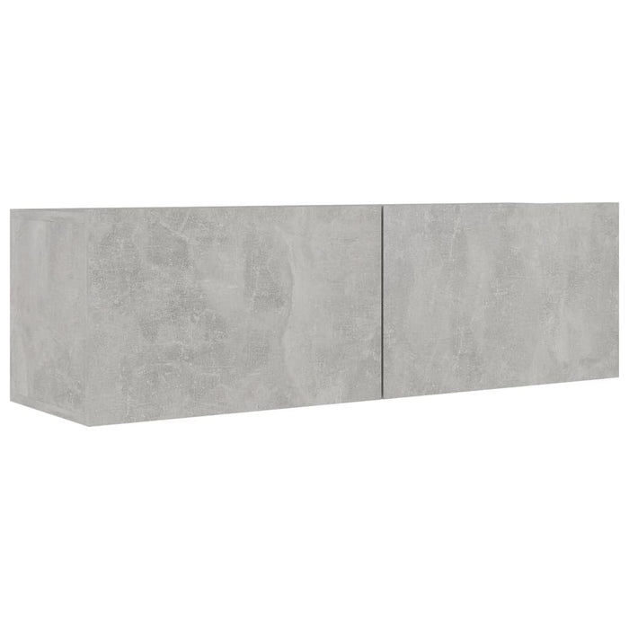 Set de dulapuri TV, 4 piese, gri beton, lemn prelucrat WALTI
