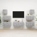 Set de dulapuri TV, 7 piese, gri beton, lemn prelucrat - WALTI WALTI