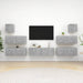 Set de dulap TV, 7 piese, gri beton, lemn prelucrat - WALTI WALTI