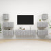 Set de dulapuri TV, 8 piese, gri beton, lemn prelucrat - WALTI WALTI