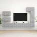 Set de dulapuri TV, 8 piese, gri beton, lemn prelucrat - WALTI WALTI