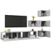 Set de dulapuri TV, 6 piese, gri beton, lemn prelucrat - WALTI WALTI
