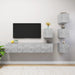 Set de dulapuri TV, 6 piese, gri beton, lemn prelucrat - WALTI WALTI