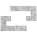 Set de dulapuri TV, 8 piese, gri beton, lemn prelucrat - WALTI WALTI