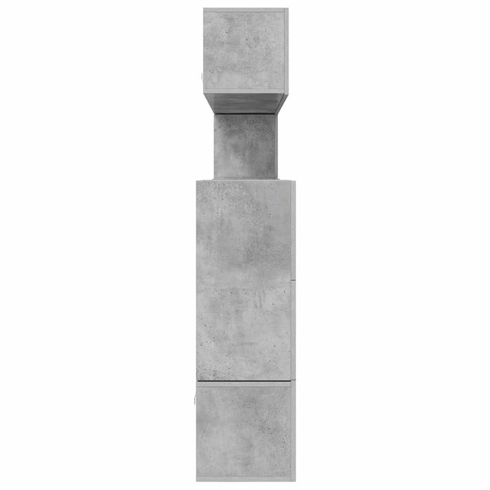 Set de dulapuri TV, 10 piese, gri beton, lemn prelucrat WALTI