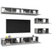 Set de dulapuri TV, 6 piese, gri beton, lemn prelucrat - WALTI WALTI