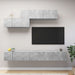 Set de dulapuri TV, 6 piese, gri beton, lemn prelucrat - WALTI WALTI