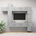 Set de dulapuri TV, 9 piese, gri beton, lemn prelucrat - WALTI WALTI