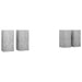 Dulapuri TV, 4 buc, gri beton, 30,5x30x60 cm, lemn prelucrat - WALTI WALTI