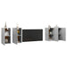 Dulapuri TV, 4 buc, gri beton, 30,5x30x60 cm, lemn prelucrat - WALTI WALTI