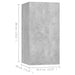 Dulapuri TV, 4 buc, gri beton, 30,5x30x60 cm, lemn prelucrat - WALTI WALTI