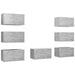 Dulapuri TV, 7 buc, gri beton, 30,5x30x60 cm, lemn prelucrat - WALTI WALTI