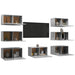 Dulapuri TV, 7 buc, gri beton, 30,5x30x60 cm, lemn prelucrat - WALTI WALTI