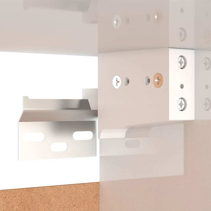 Dulap TV, 7 buc, alb extralucios, 30,5x30x60 cm, lemn prelucrat WALTI