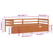 Cadru pat cu sertare & dulap, maro miere, 90x200 cm lemn de pin - WALTI WALTI