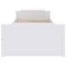 Cadru de pat cu 2 sertare, alb, 90 x 200 cm, lemn masiv de pin - WALTI WALTI