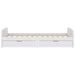 Cadru de pat cu 2 sertare, alb, 90 x 200 cm, lemn masiv de pin - WALTI WALTI