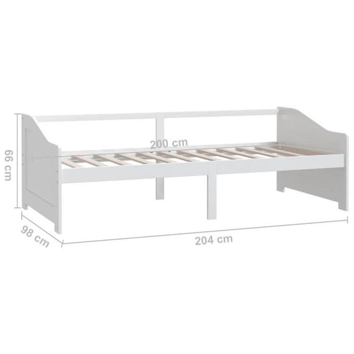 Pat de zi cu 3 locuri, alb, 90x200 cm, lemn masiv de pin - WALTI WALTI