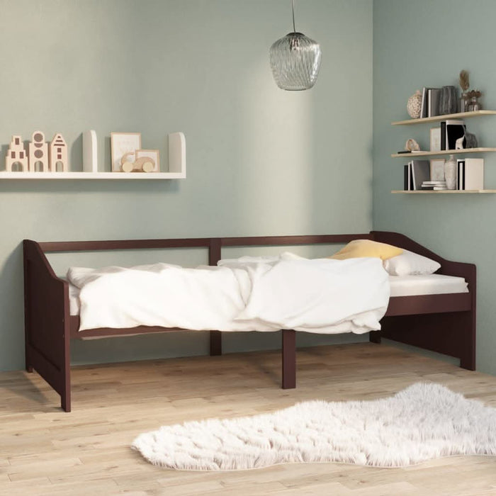 Pat de zi cu 3 locuri, maro închis, 90x200 cm, lemn masiv pin - WALTI WALTI