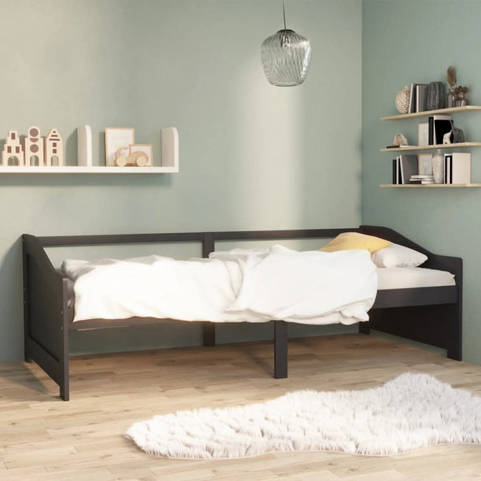 Pat de zi cu 3 locuri, gri închis, 90x200 cm, lemn masiv pin - WALTI WALTI