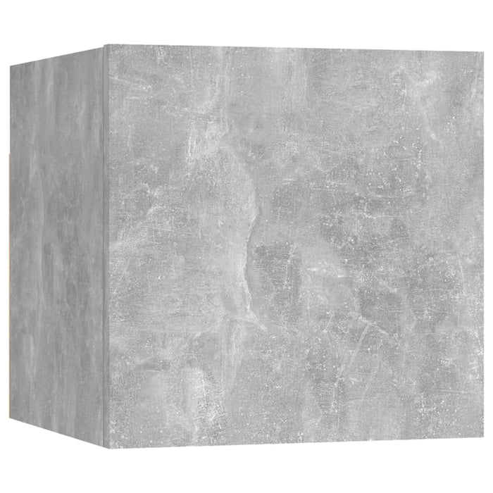 Noptiere, 2 buc., gri beton, 30,5x30x30 cm, lemn prelucrat WALTI