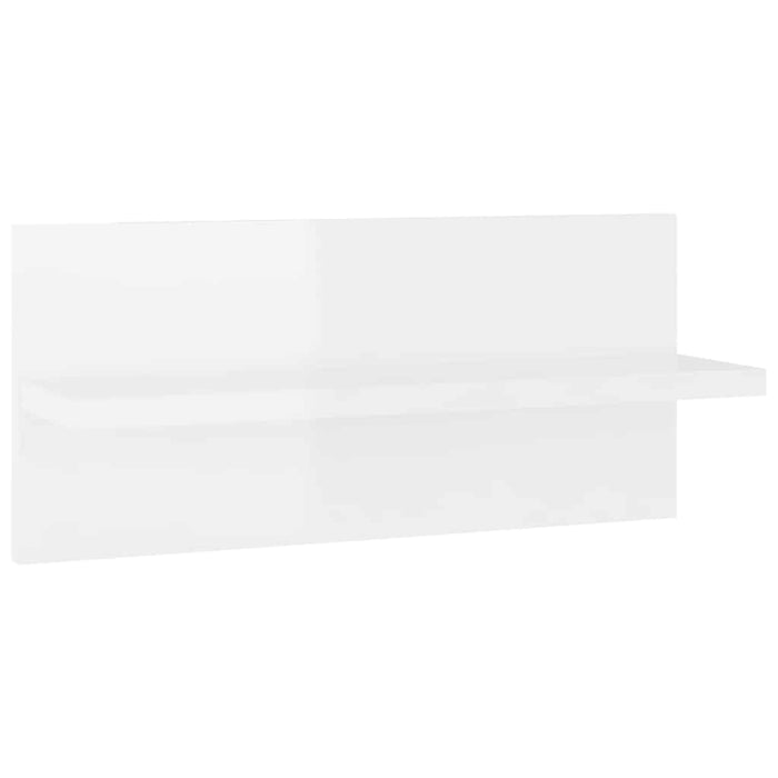 Rafturi de perete, 4 buc., alb extralucios, 40x11,5x18 cm, PAL WALTI
