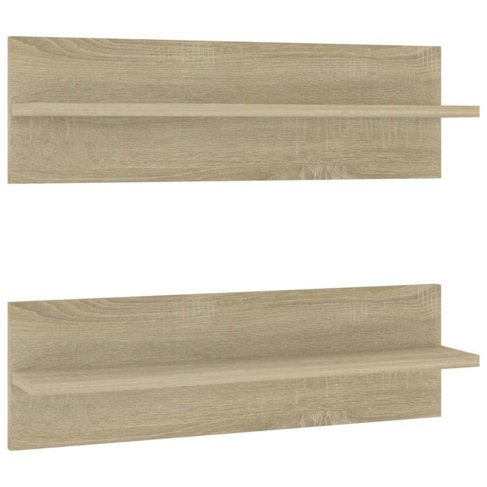 Rafturi de perete, 2 buc., stejar sonoma, 60x11,5x18 cm, PAL WALTI