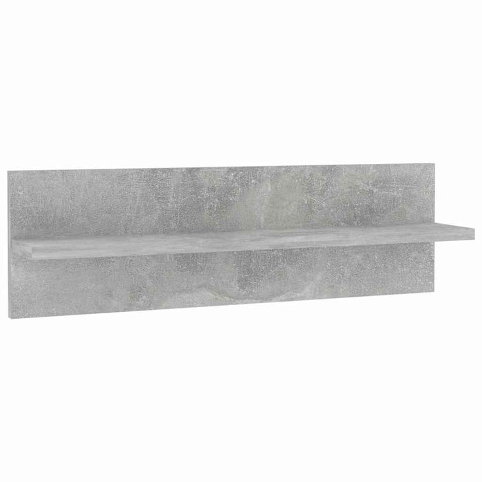 Rafturi de perete, 4 buc., gri beton, 60x11,5x18 cm, PAL WALTI