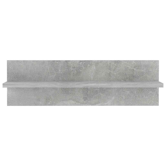 Rafturi de perete, 4 buc., gri beton, 60x11,5x18 cm, PAL WALTI