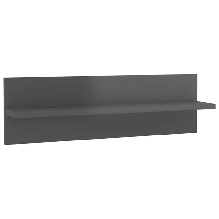 Rafturi de perete, 2 buc., gri extralucios, 60x11,5x18 cm, PAL WALTI