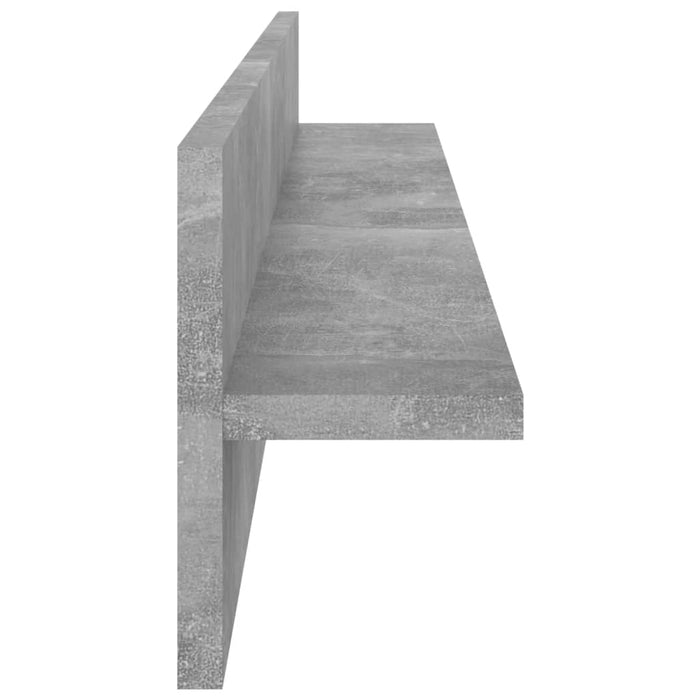 Rafturi de perete, 4 buc., gri beton, 80x11,5x18 cm, PAL WALTI