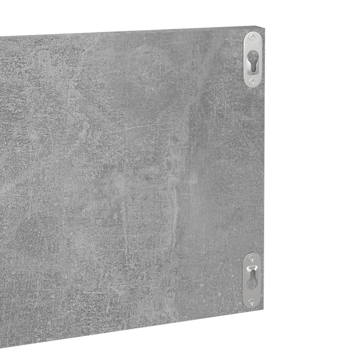 Rafturi de perete, 4 buc., gri beton, 80x11,5x18 cm, PAL WALTI