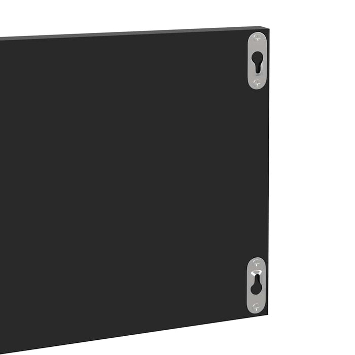 Rafturi de perete 4 buc. negru extralucios 80x11,5x18 cm PAL WALTI