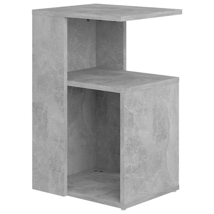 Masă laterală, gri beton, 36x30x56 cm, lemn prelucrat WALTI