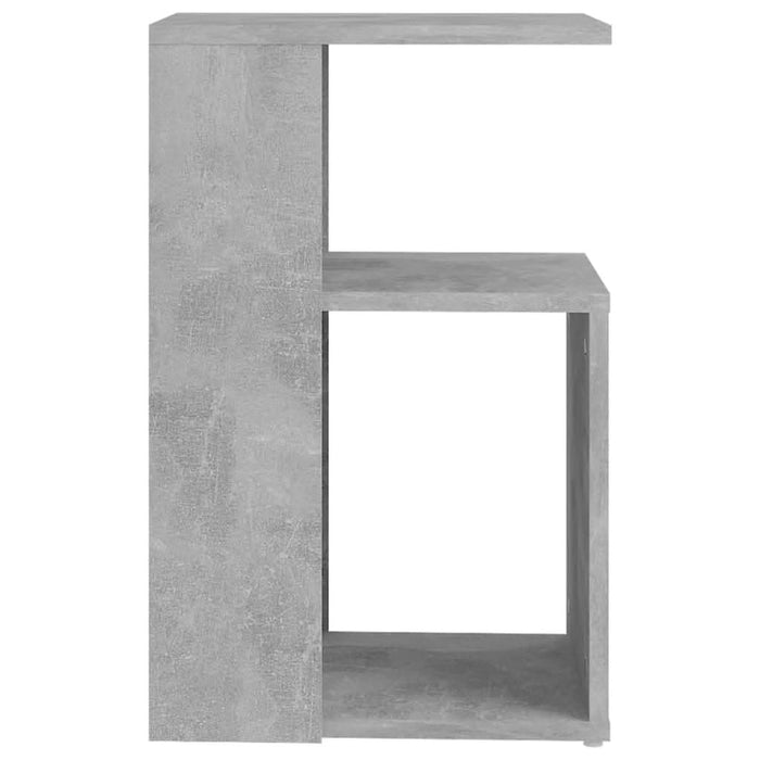 Masă laterală, gri beton, 36x30x56 cm, lemn prelucrat WALTI
